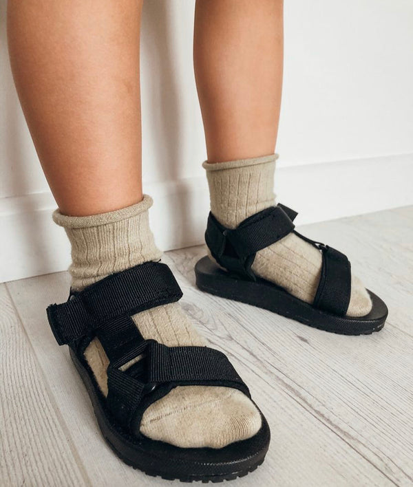 FABRIC MONOCHROME SANDALS