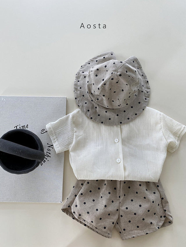 LITTLE LINEN SHORTS - DOT